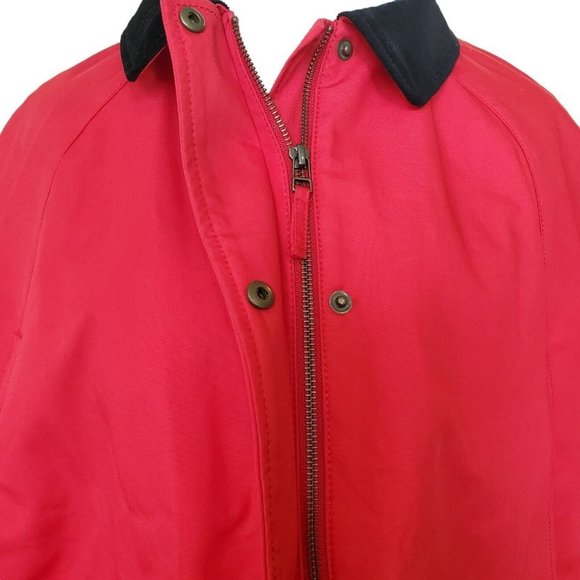 Talbots Red Barn Chore Cape Jacket Black Corduroy Collar‎ Petite Large Plaid - Picture 5 of 12